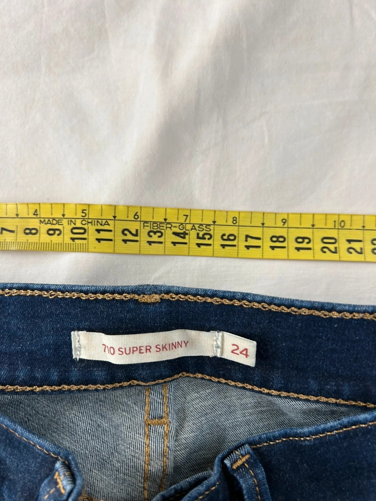 Jean skinny marineblauw Levi's 710 super skinny w24 l30 – photo 10